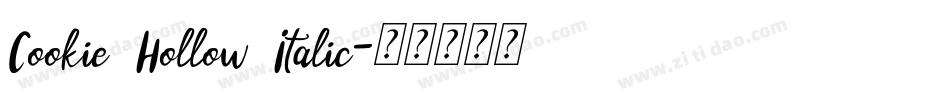 Cookie Hollow Italic字体转换